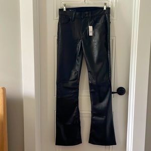 GAP Black Baby Boot Faux Leather Pants